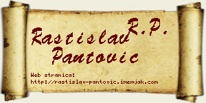 Rastislav Pantović vizit kartica